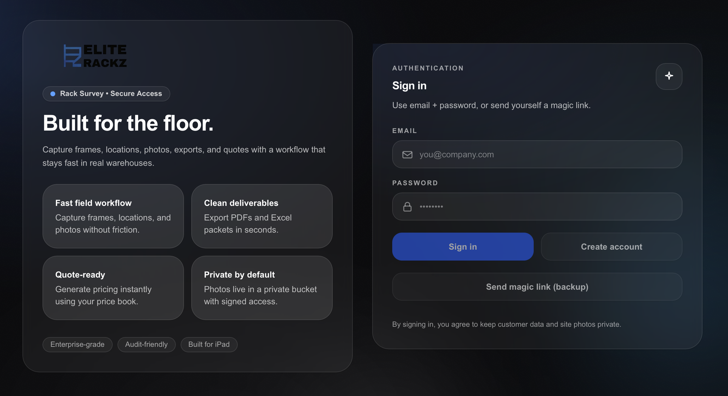 Elite Rackz App preview