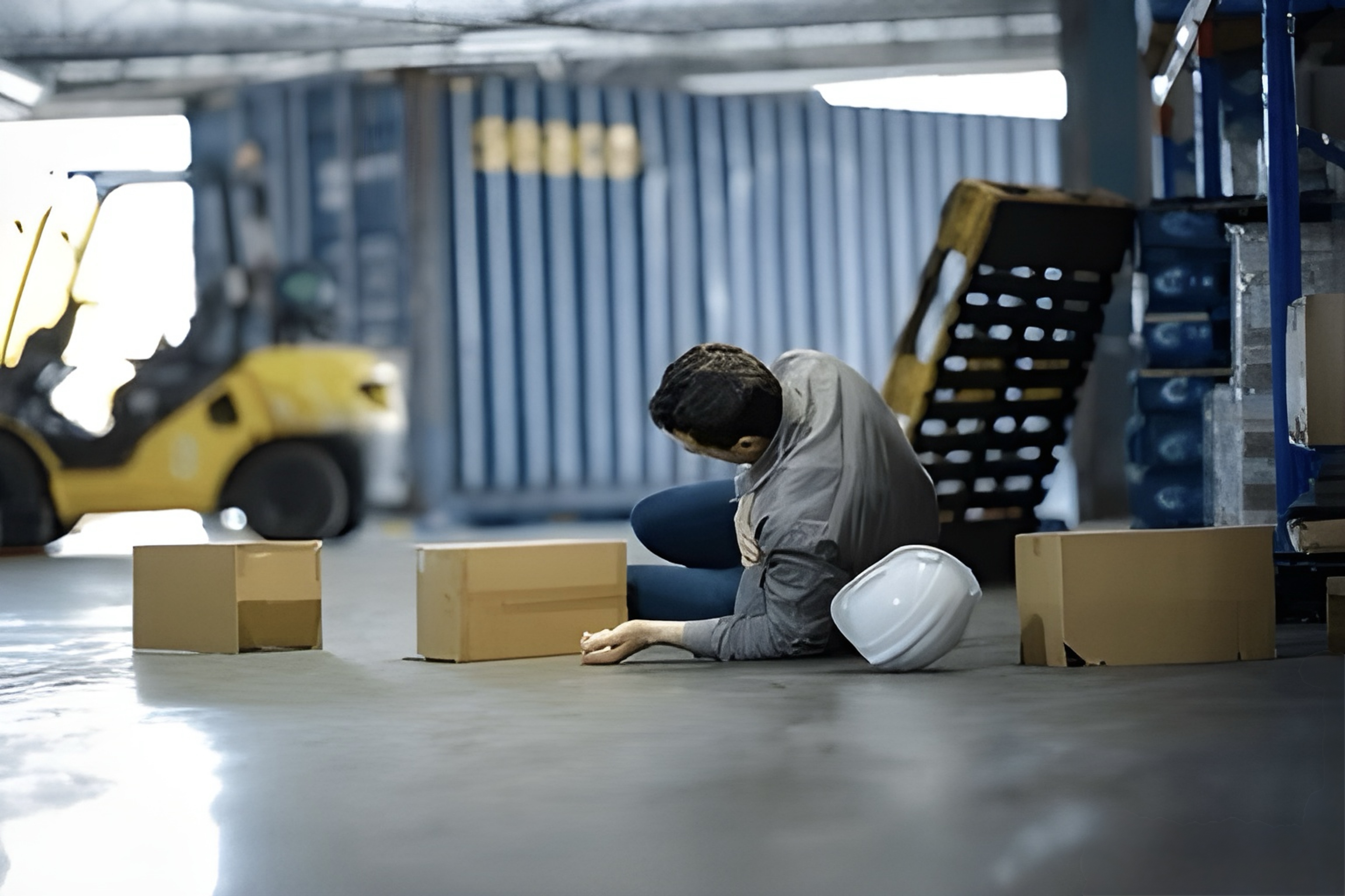 Warehouse accident showing why emergency pallet rack repair and safety response matter